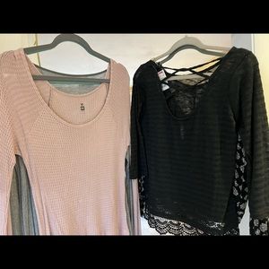 Size S/M Long sleeve shirts (set of 5)